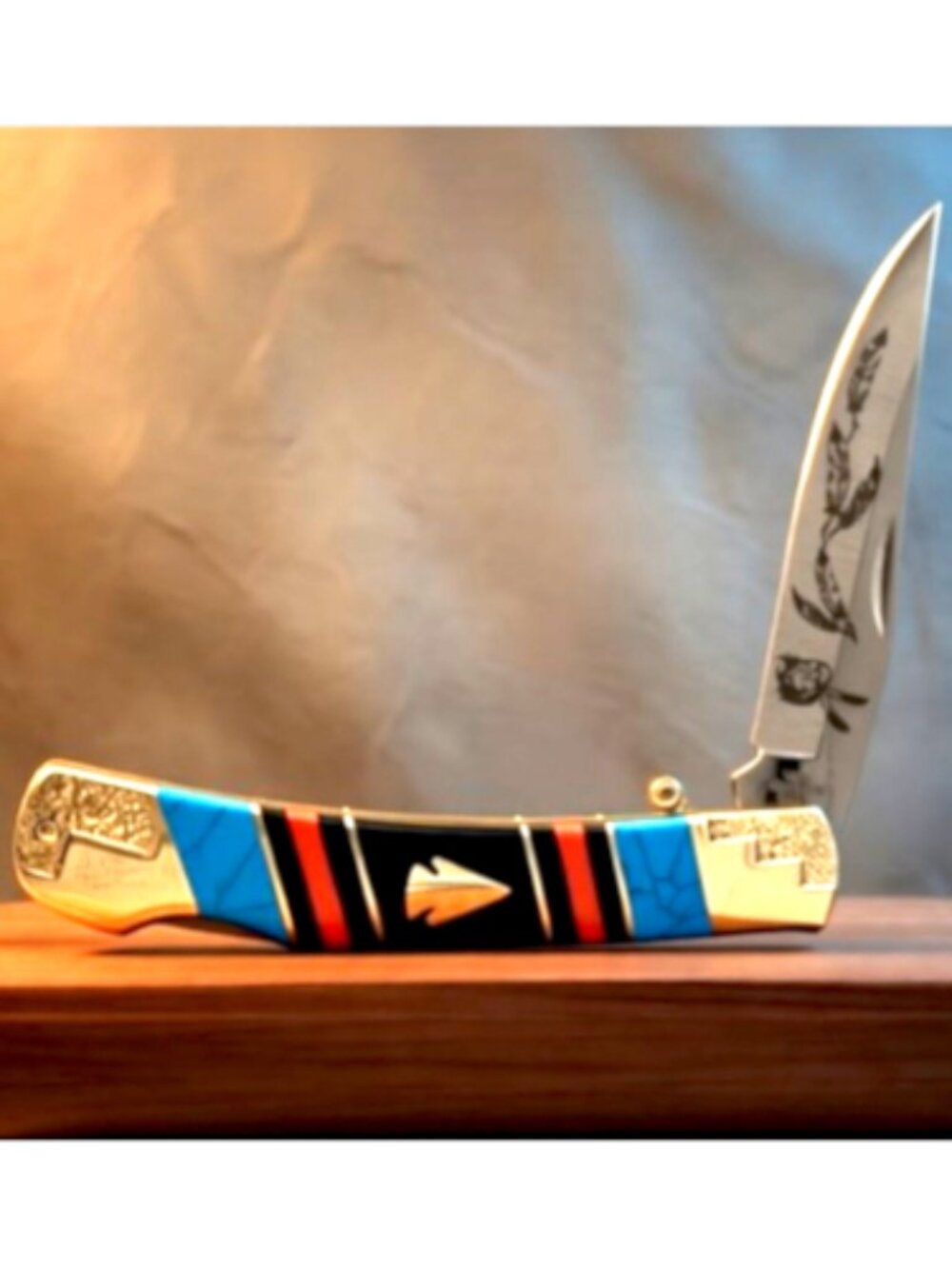 Frost Cutlery Silverhorse Stoneworks Knife (FSHS536AH5) with Sheath